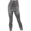 jeans push up wr. up 7/8 curvy vita alta denim marble wash jeans slavato-cuciture grigie donna