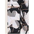 leggings 7/8 vita alta in tessuto tecnico fantasia floreale allover flower grey + bronze donna