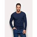 maglia manica lunga con tencel modal cotone e seta / blu notte / xl blu notte