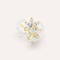 orecchini lobo bon ton oro giallo cubic zirconia collezione bon ton oro giallo