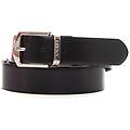 cintura in pelle nero-marrone