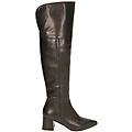 stivali overknee neri in pelle tacco 6 cm