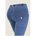 jeggings push up wr. up skinny in cotone organico clear jeans-yellow seams donna extra large