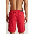 costume boxer mare tinta unita modello lungo uomo rosso taglia l