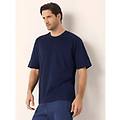 t-shirt girocollo da uomo in cotone premium cotton / blu notte / l blu notte