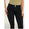 pantaloni push up wr. up skinny jersey garzato vita regular nero donna extra large