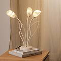 lampada da tavolo gloriosa crema vetro a 3 luci