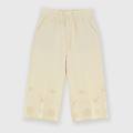 pantalone in cotone-lino da bambina rosa taglia 12m