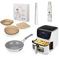 set friggitrice ad aria bianca e 4 accessori
