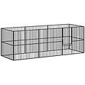 - box per cani 8 pannelli nero acciaio zincato