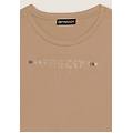 t-shirt da donna con strass e banda logata sulle spalle humus donna small