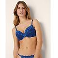 push up senza ferretto in pizzo morbido primula color / blu scuro / 3 blu scuro