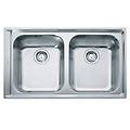 - lavello nex220 2 vasche dimensioni 86 x 51 cm colore inox satinato serie neptune filotop