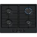 serie 4 pgp6b6k80 piano cottura a gas 60 cm 4 fuochi acciaio nero