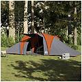 - tenda da campeggio a cupola 6 persone grigio e arancione