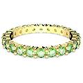 anello matrix taglio round verde placcato color oro 60