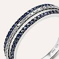 anello fascia elizabeth crown oro bianco zaffiro diamante collezione elizabeth crown misura 54 oro