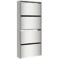 - scarpiera con specchio a 4 livelli grigio sonoma 63x17x134 cm
