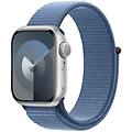 watch series 9 gps + cellular 45mm retina oled argento cinturino sport blu inverno s/m