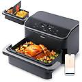 friggitrice ad aria calda a 2 camere dual blaze twinfry 10 l 4 tubi di riscaldamento e camere