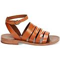 sandali gladiatori cognac in vacchetta