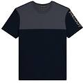 freddy. t-shirt colour block con stampa sulla spalla tshirt ritiro gratis