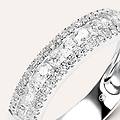 anello semi-eternity sophia oro bianco diamante collezione sophia misura 56 oro bianco