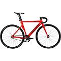 bici fixed gear aero. telaio alluminio e forcella carbonio 28 glossy red