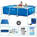 - piscina fuori terra rettangolo 220x150x60 cm blu include accessori coordinati a65