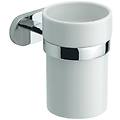 bicchiere da bagno porta spazzolini louise l 7. 9 x h 12 in ceramica bianco