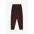 pantaloni a vita alta tinta unita