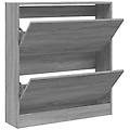 - scarpiera grigio sonoma 80x21x87 5 cm in legno multistrato