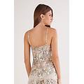top in raso di viscosa stampa animalier serpente seductive glamour donna stampa taglia s