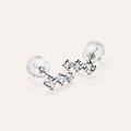 orecchini pendenti trilogy claire oro bianco cubic zirconia collezione claire oro bianco