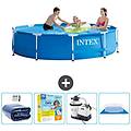 - piscina fuori terra in giro 305x305x76 cm blu include accessori coordinati cb66