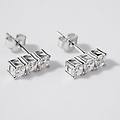 orecchini lobo trilogy silver elegance argento rodiato cubic zirconia collezione silver elegance