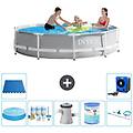 - piscina fuori terra in giro 305x76 cm grigio include accessori coordinati a1895