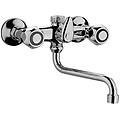 gruppo lavello a muro con canna orientabile serie danubio da169cr cromato ottone