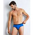 slip tinta unita in jersey elasticizzato con elastico a contrasto new fashion color / blu cina / 8
