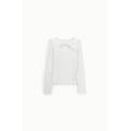 maglione girocollo asimmetrico con cut-out