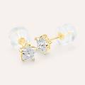 orecchini lobo bon ton oro giallo cubic zirconia collezione bon ton oro giallo