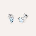 orecchini lobo acquamarina oro bianco acquamarina diamante collezione acquamarina oro bianco