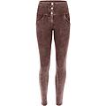 pantaloni push up wr. up vita alta con bottoni bleached french roast donna extra small
