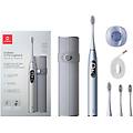 x pro digital set spazzolino elettrico argento con 3 modalita' 4 testine e custodia da viaggio