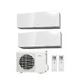 climatizzatore condizionatore dual split parete inverter serie km 7000+12000 btu con aoyg18kbta2