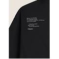 felpa donna oversize con cappuccio e scritta sul retro nero donna xxs