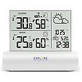 wsh4501 stazione meteorologica con display in vetro trasparente sensore incluso bianco