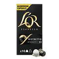 l'or 40 capsule espresso ristretto nespresso in alluminio