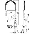 miscelatore monocomando per lavello con canna orientabile serie candy ca179cr cromato con molla nero