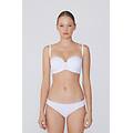 reggiseno a fascia leggermente imbottito microfibra riciclata full coverage donna bianco